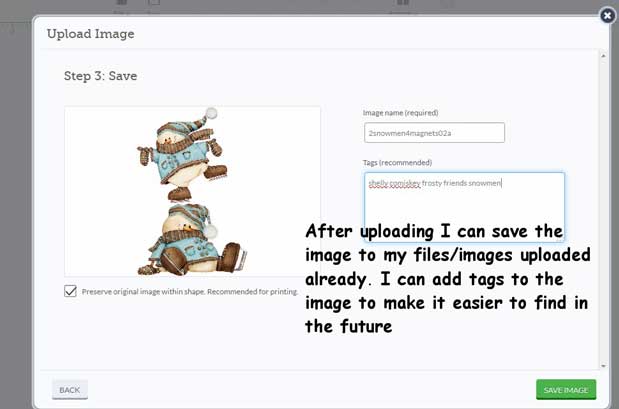 upload images to design space