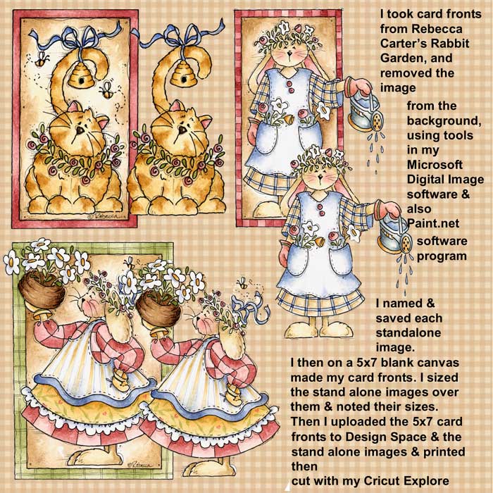 Rabbit Garden Cards how I did them
                  layout