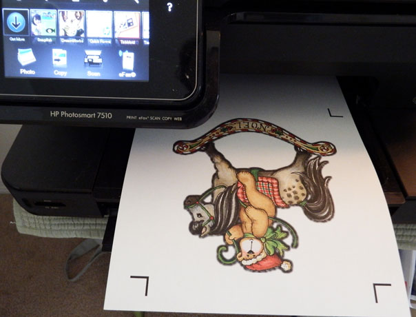 printed image out on hp
                  printer