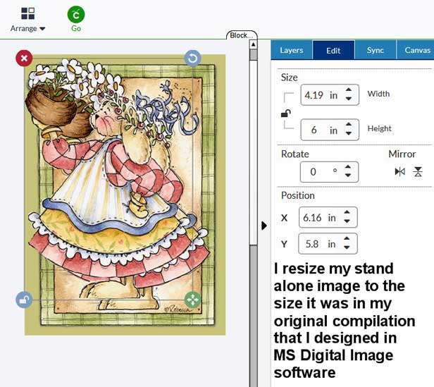 size in design space for print then
                            cut